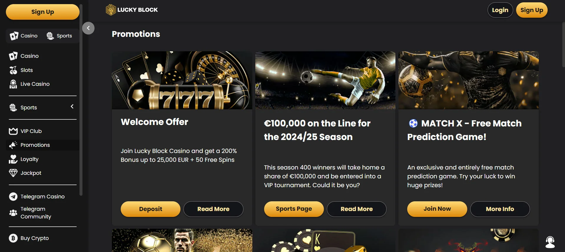 Lucky Block Casino Promotions