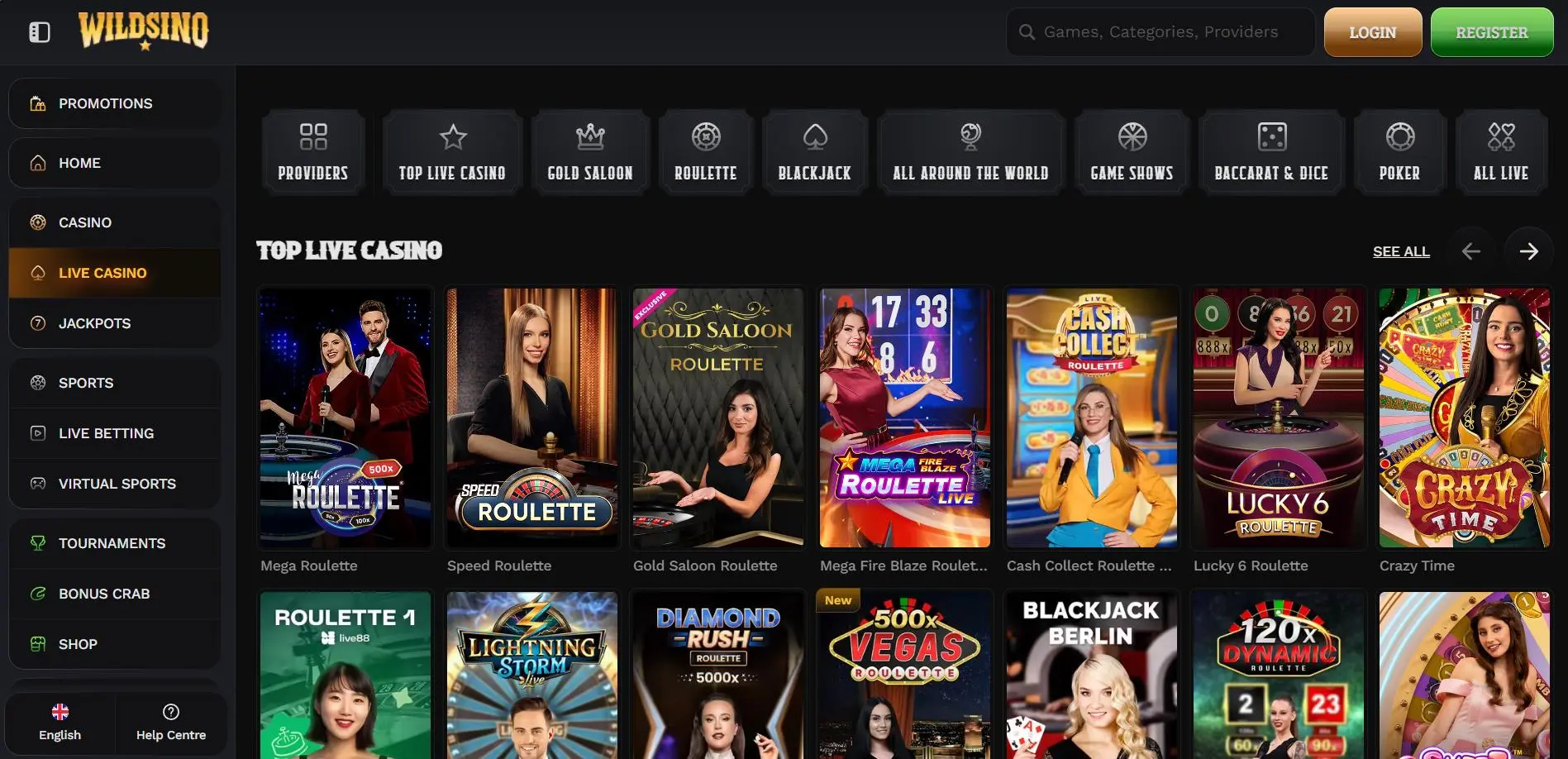 Wildsino Casino Live Casino