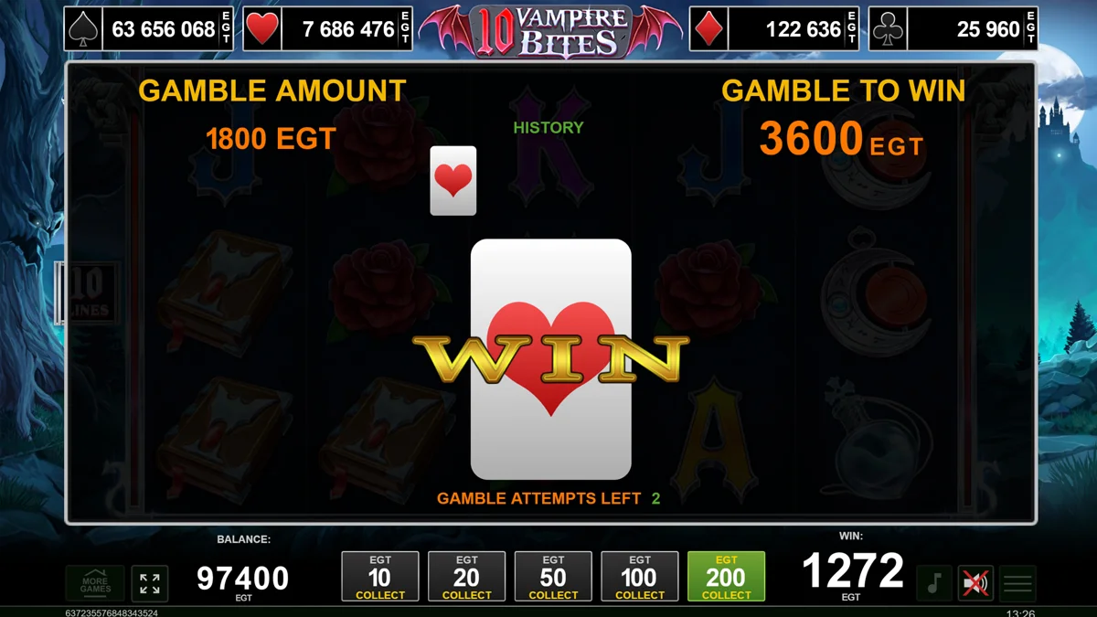 10 Vampire Bites Gamble Round