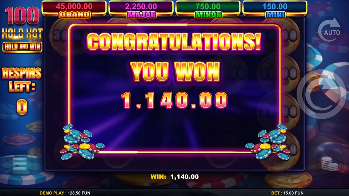 100 Hold Hot Hold and Win Total