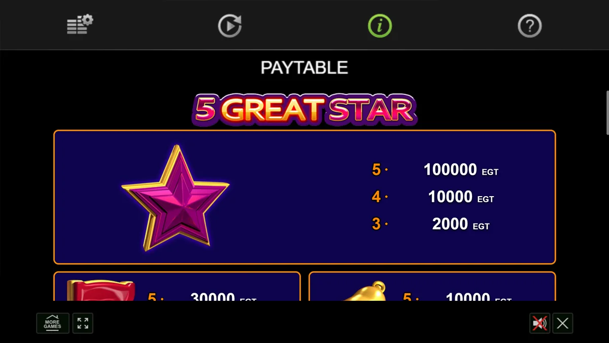 5 Great Star Special Symbols