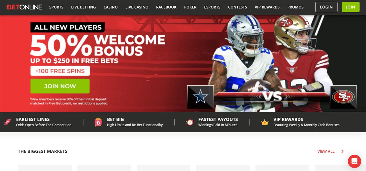 Betonline.ag Casino Homepage