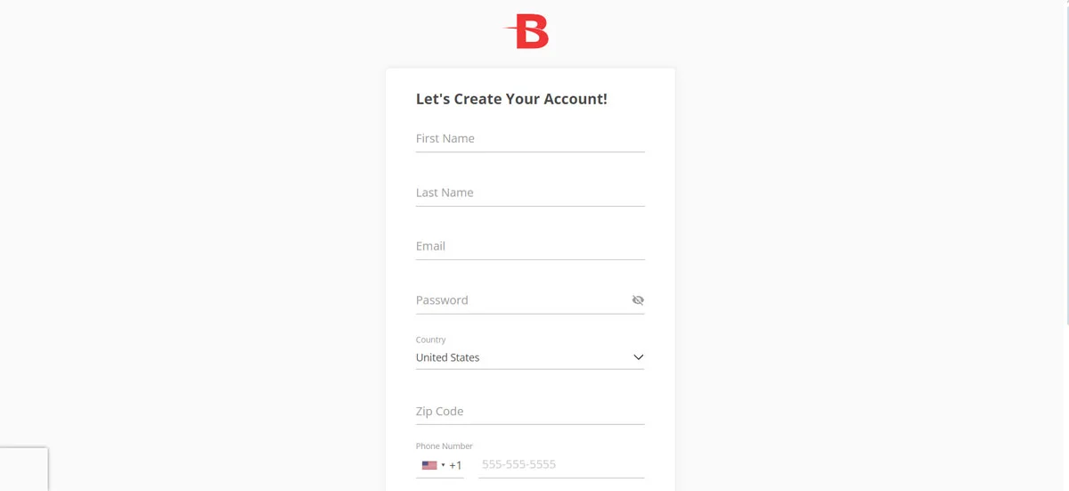 Betonline.ag Casino Register Form