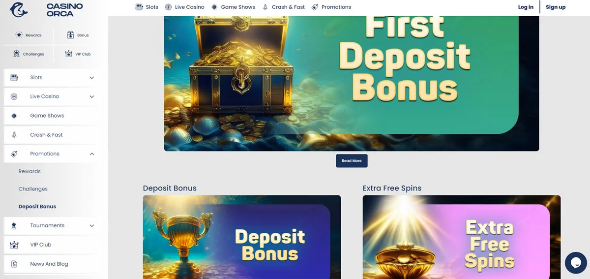 Casino Orca Bonuses