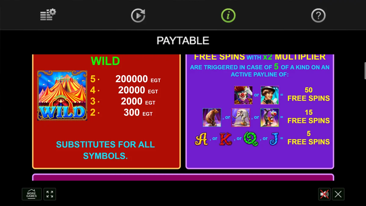Circus Brilliant Special Symbols