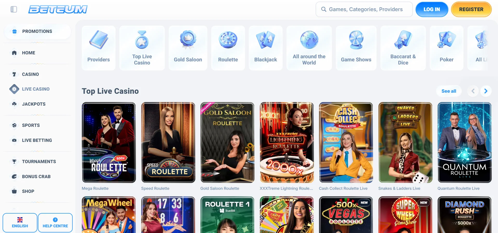 Beteum Casino Live Casino