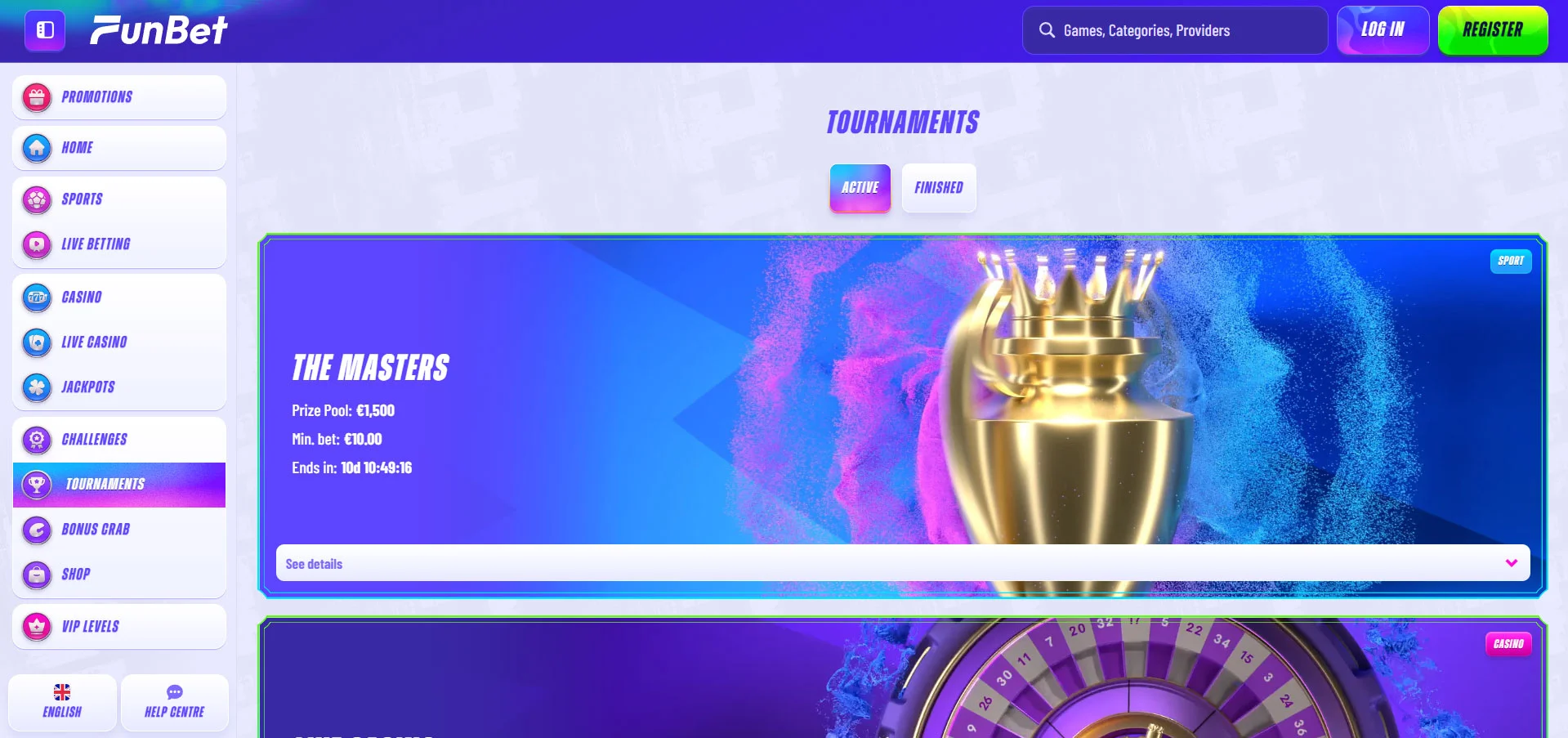 Funbet Casino Tournaments