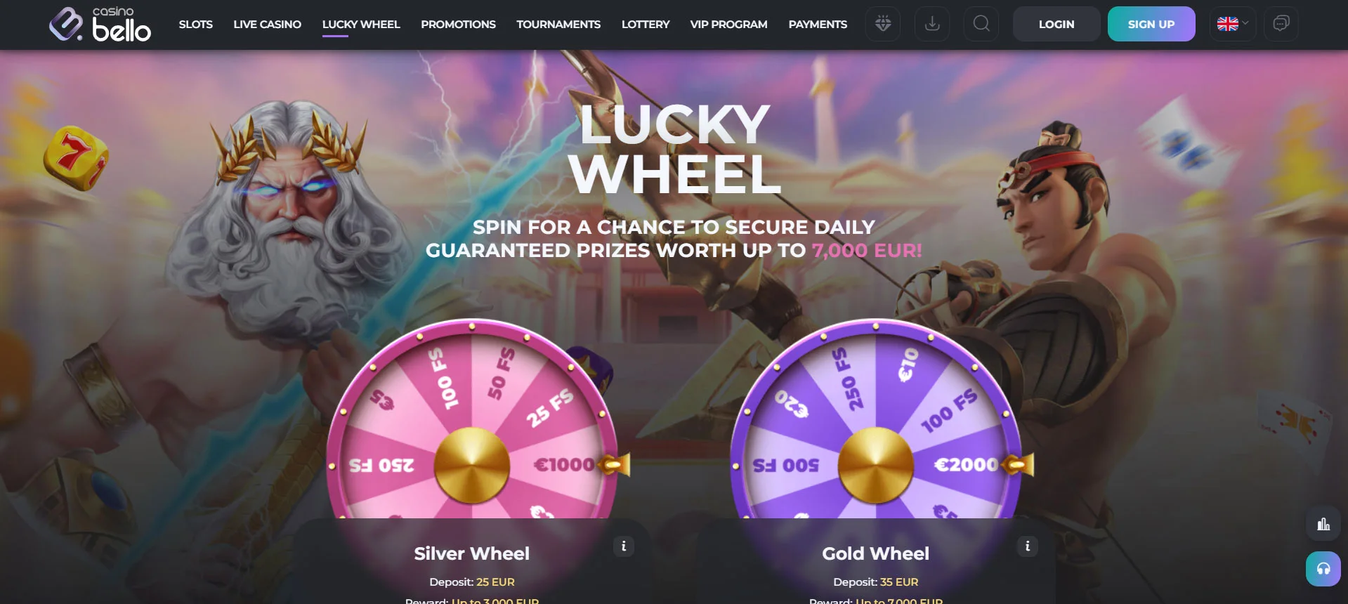 Casino Bello Lucky Wheel