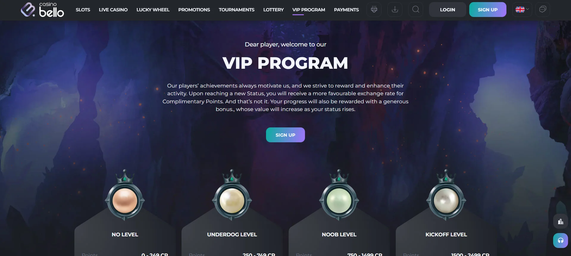 Casino Bello Loyalty Program