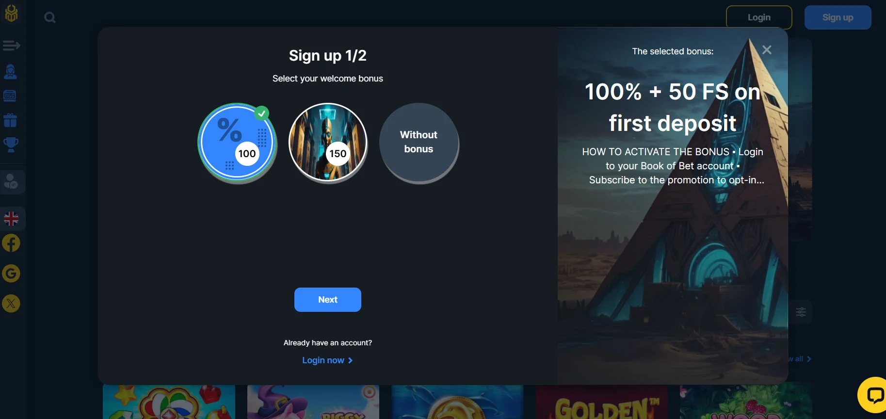 Book of bet Casino Registration