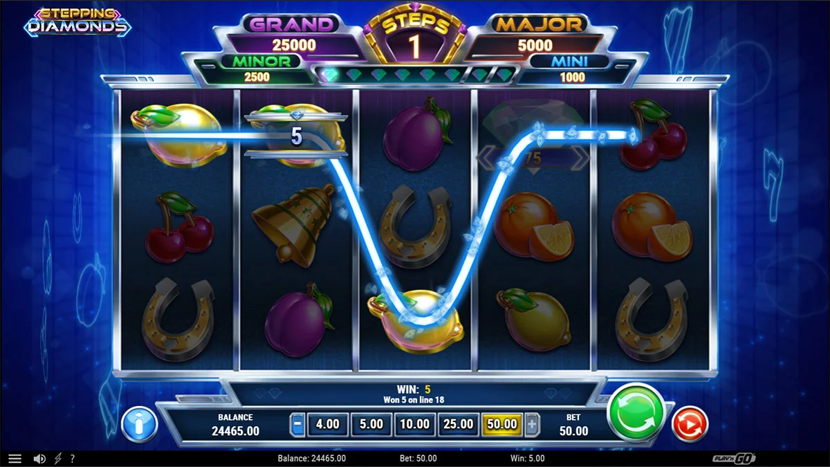 Stepping Diamonds Win