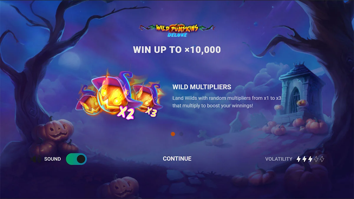 Wild Pumpkins Deluxe Homescreen
