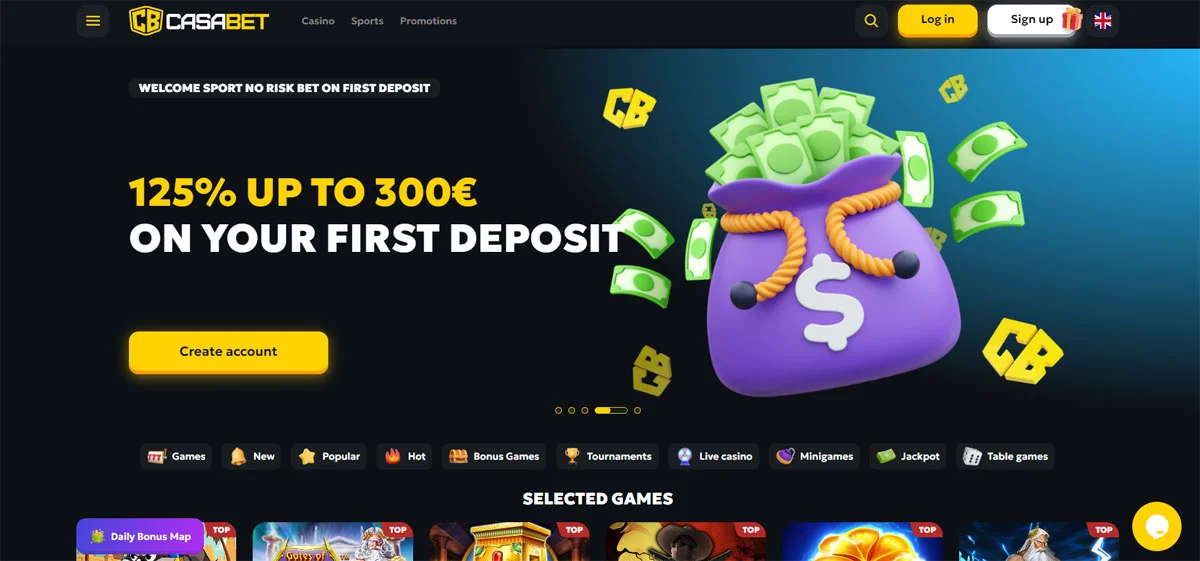 CasaBet Casino Homepage