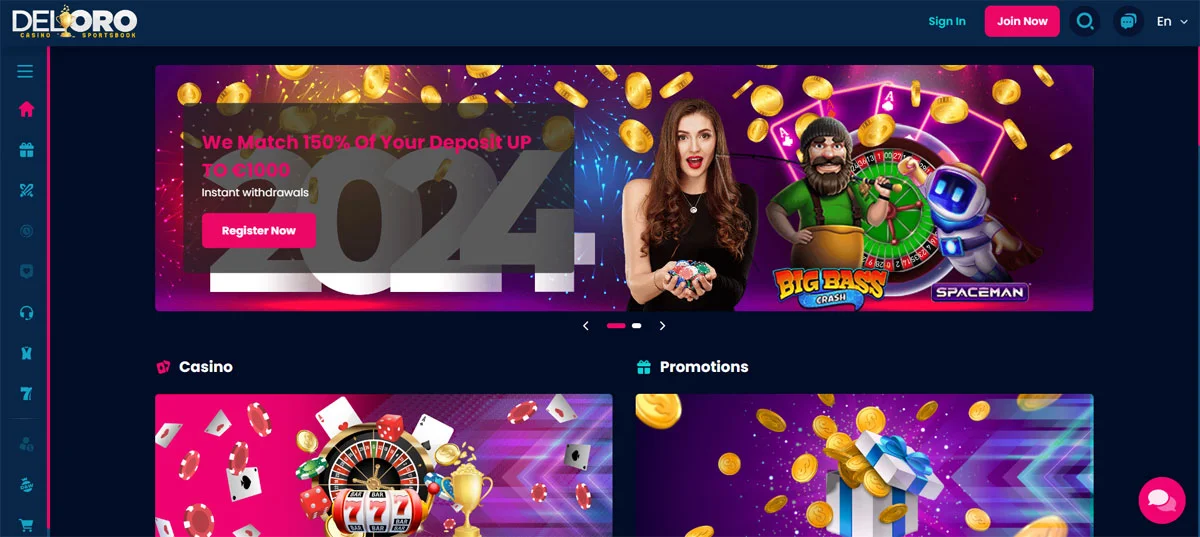Deloro Casino Homepage