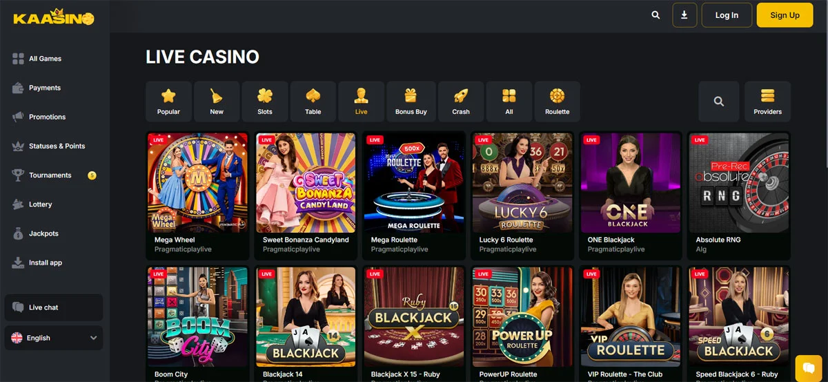 Kaasino Casino Live Casino