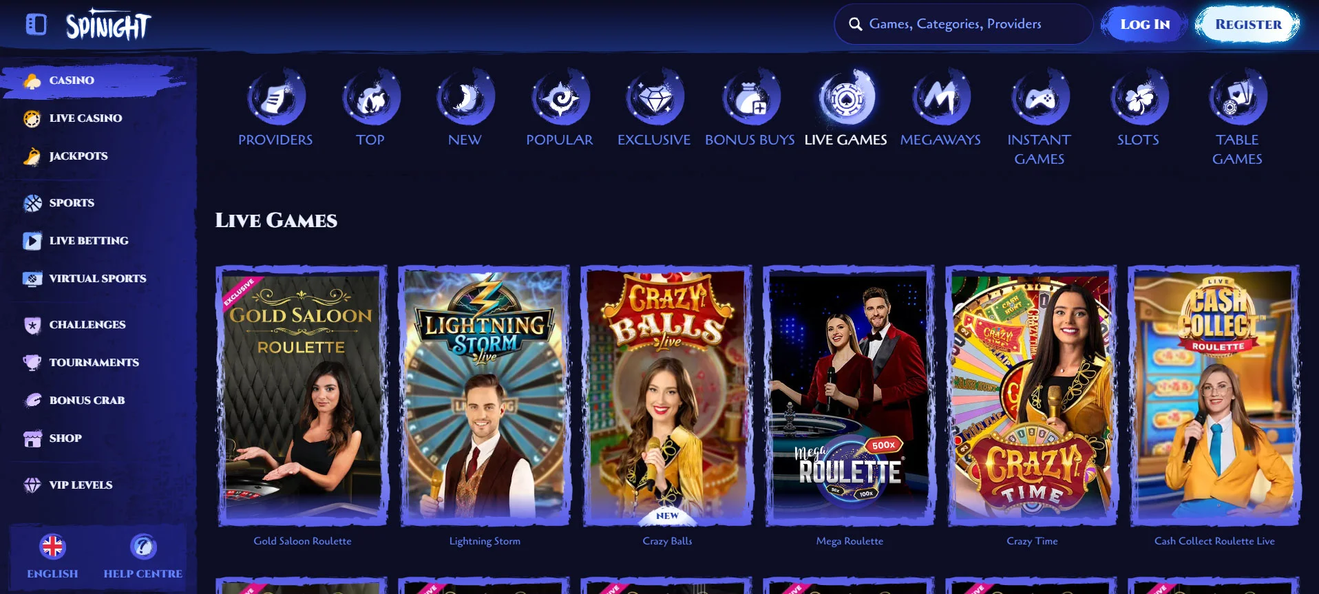Spinight Casino Live Casino