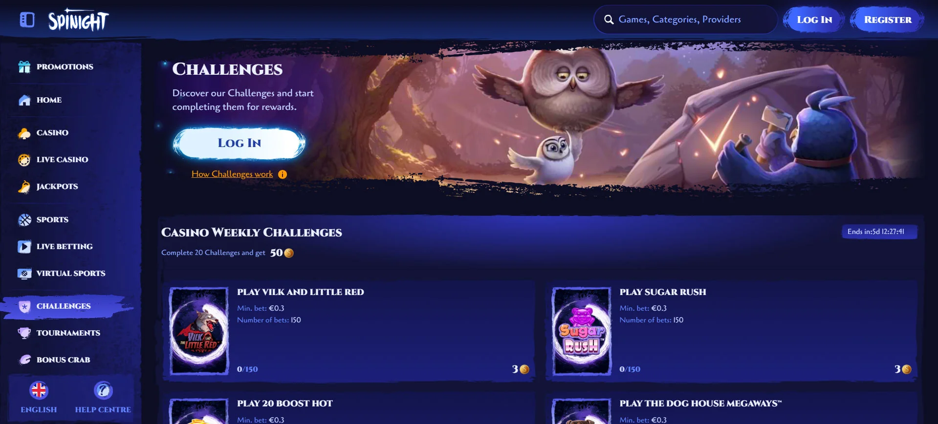 Spinight Casino Challenges