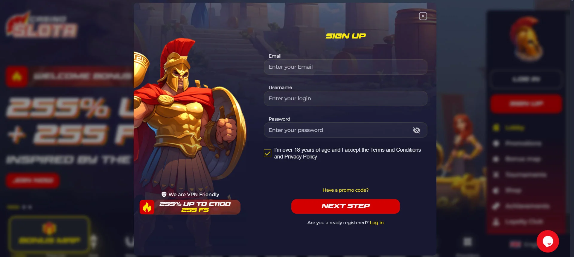 Slota Casino Registration