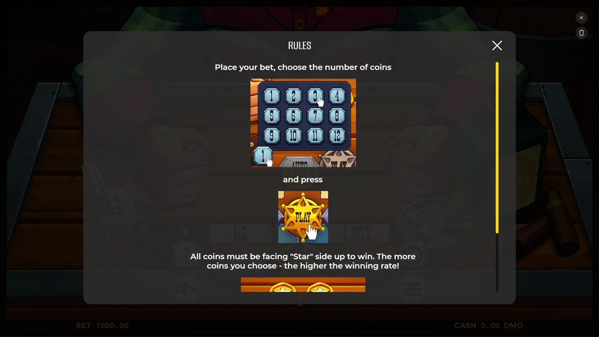 Sheriff's Coins Rules