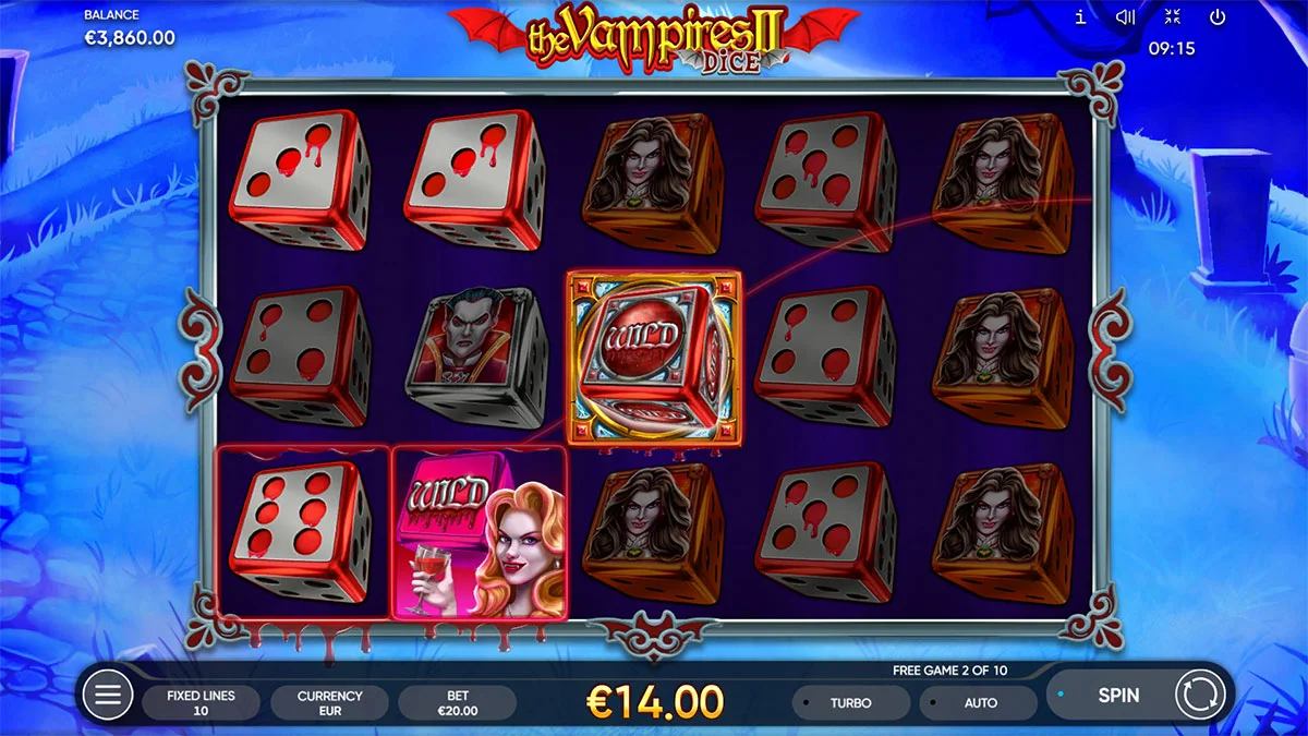 The Vampires II Dice Win
