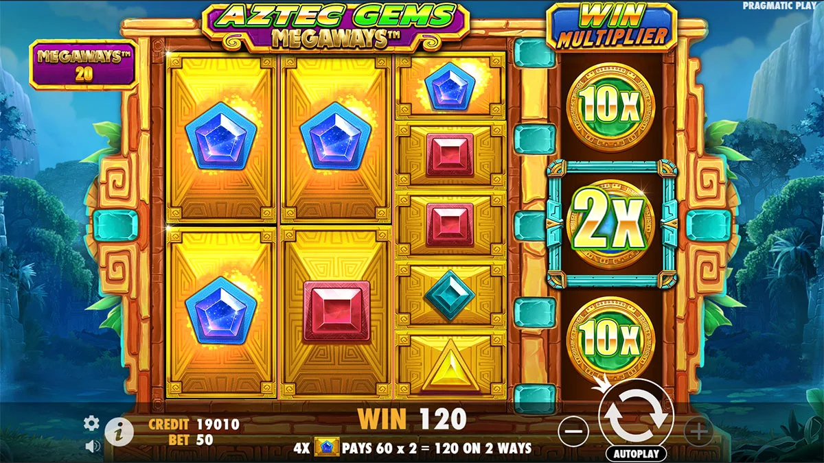 Aztec Gems Megaways Win2
