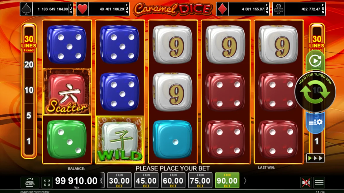 Caramel Dice Base Play