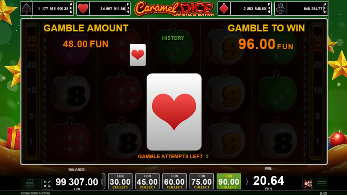 Caramel Dice Christmas Edition Gamble Round