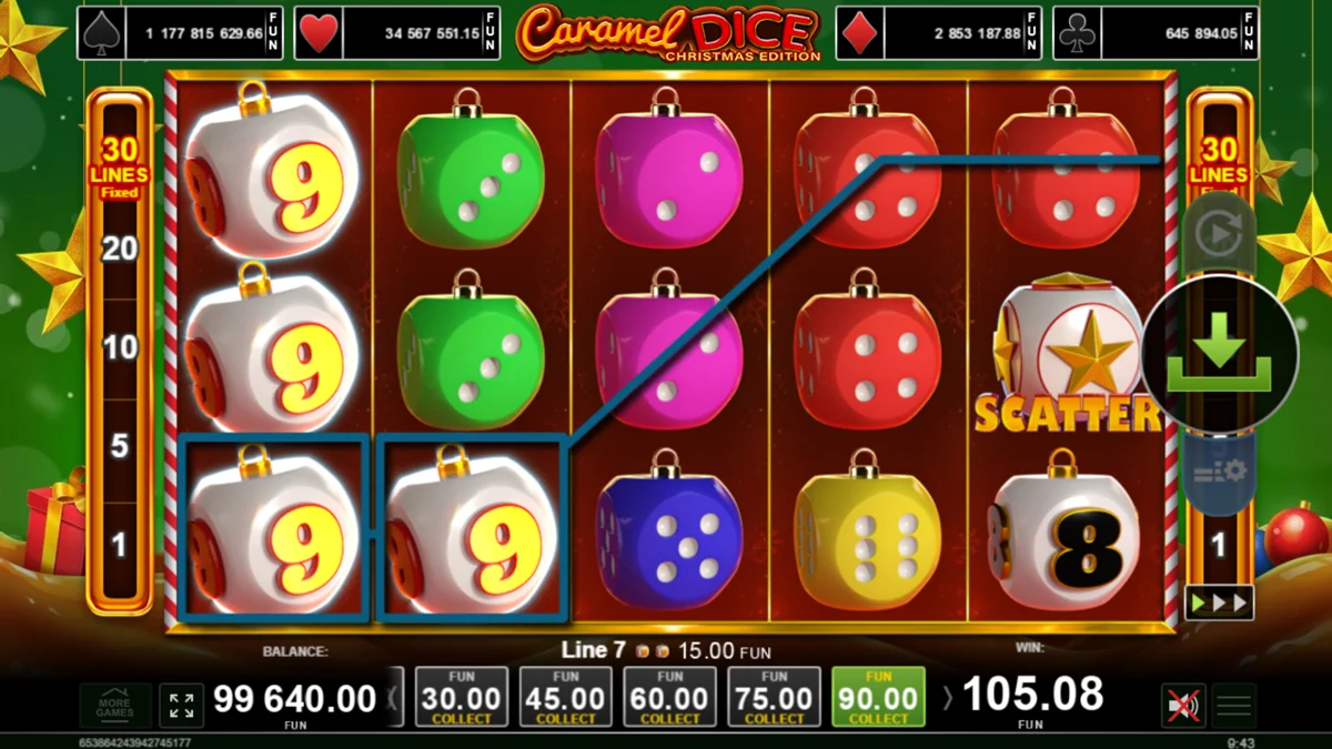 Caramel Dice Christmas Edition Win