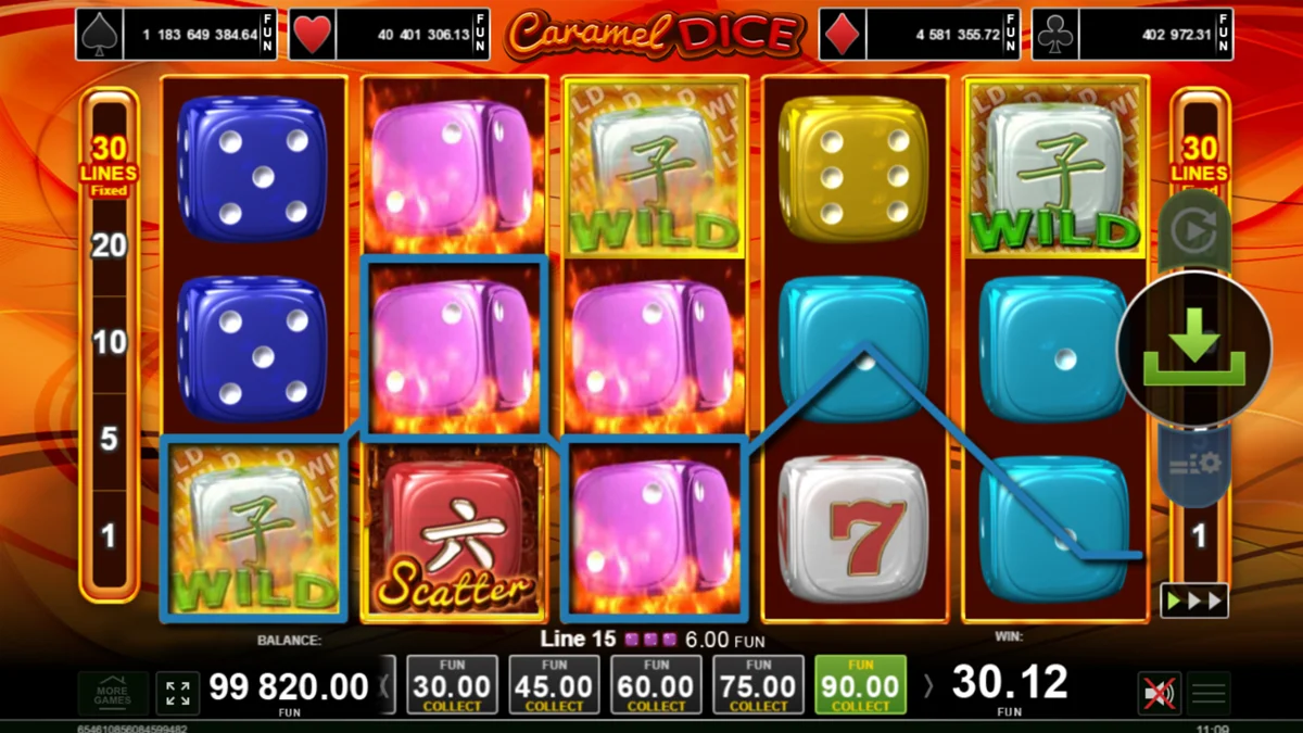 Caramel Dice Win
