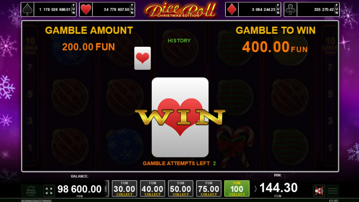 Dice & Roll Christmas Edition Gamble