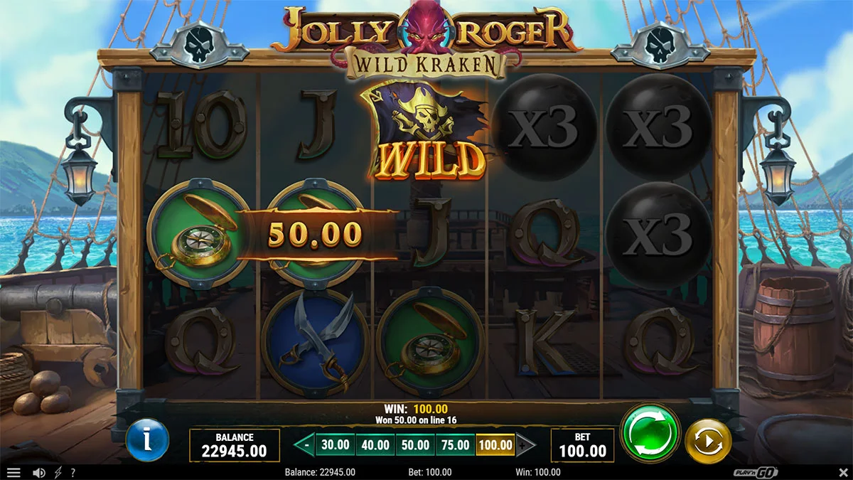 Jolly Roger Wild Kraken Win4