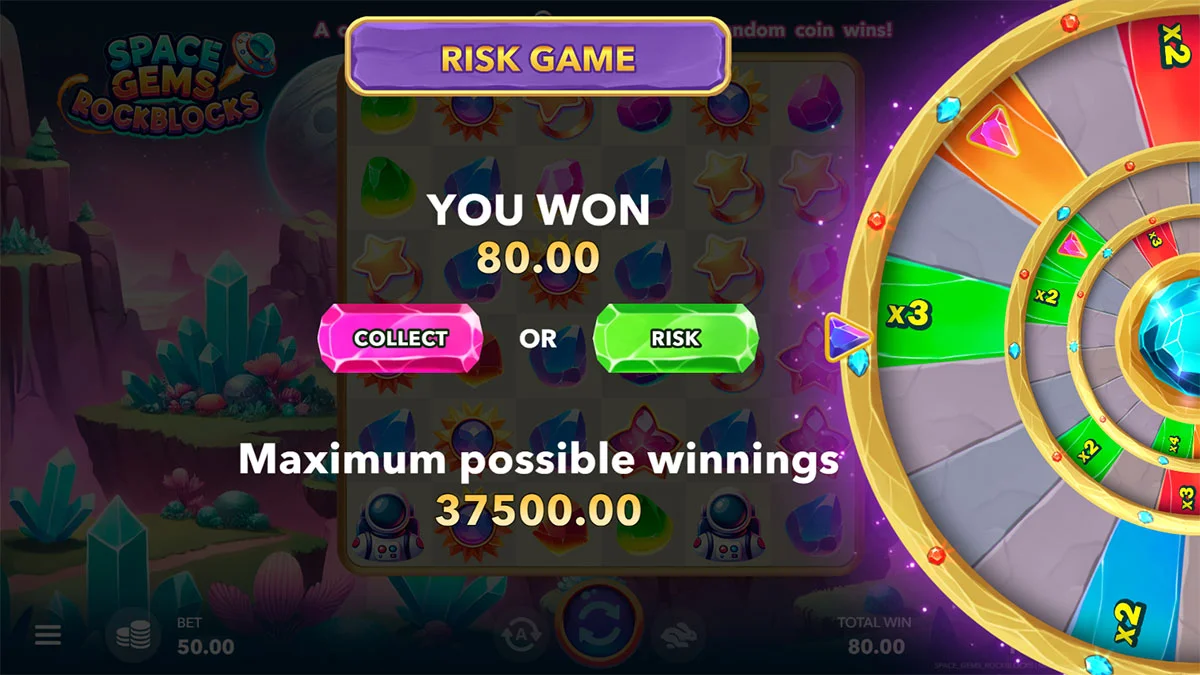 Space Gems. Rockblocks Gamble