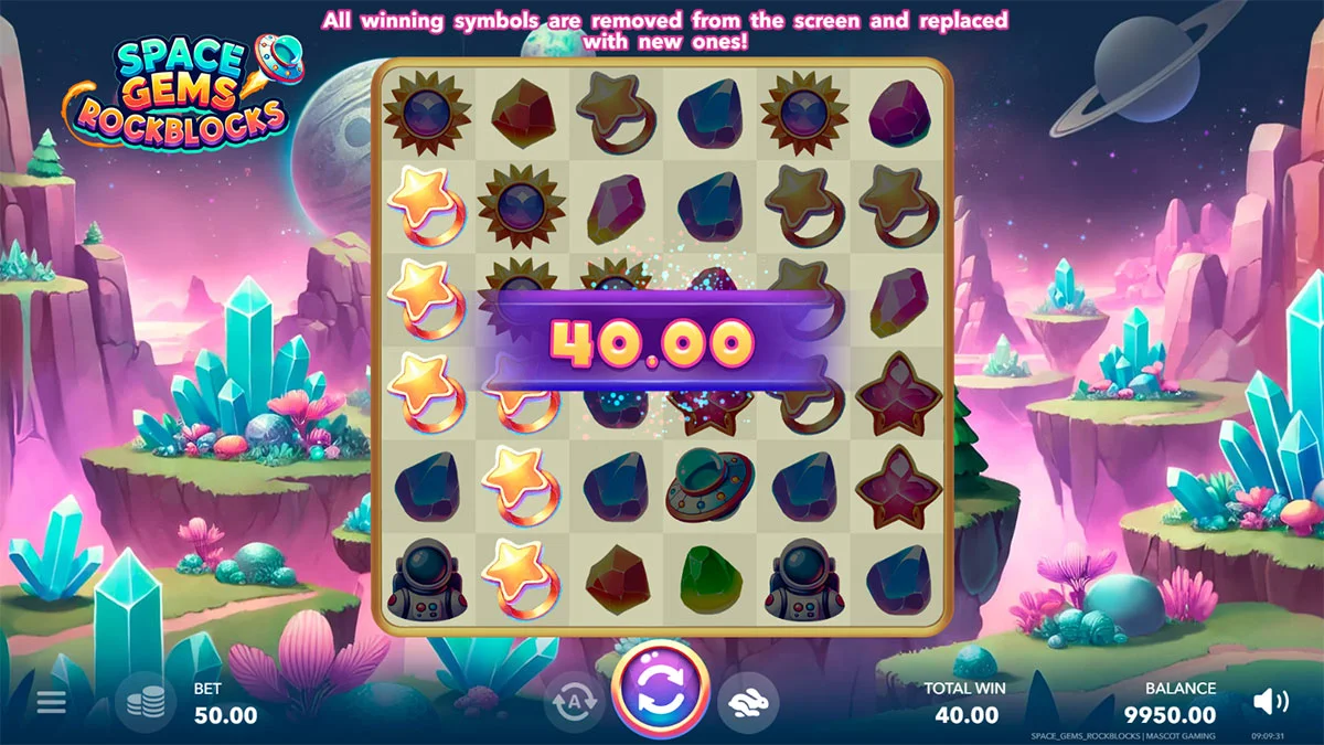 Space Gems. Rockblocks Win