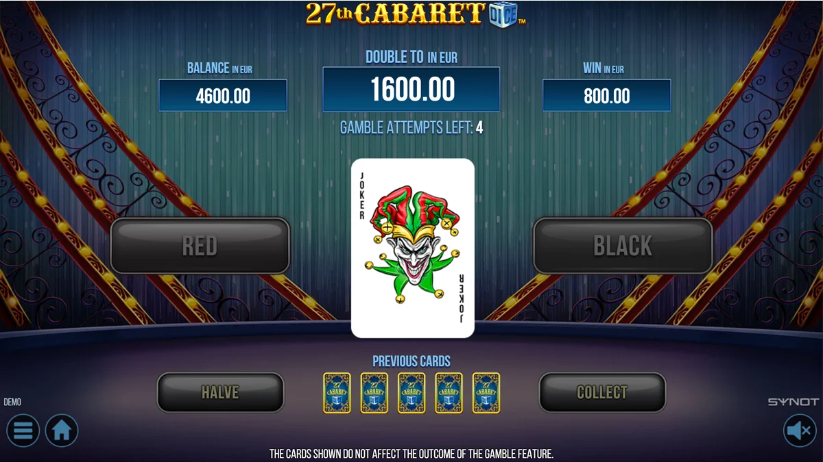 27th Cabaret Dice Gamble Round