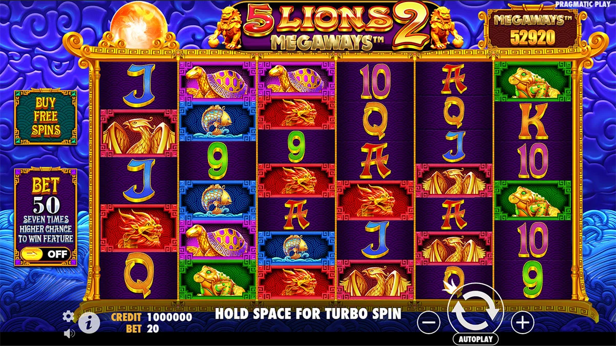 5 Lions Megaways 2 Base