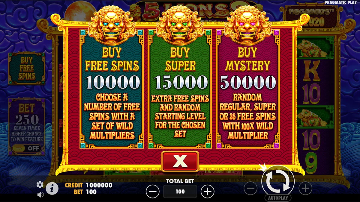 5 Lions Megaways 2 BuyOptions