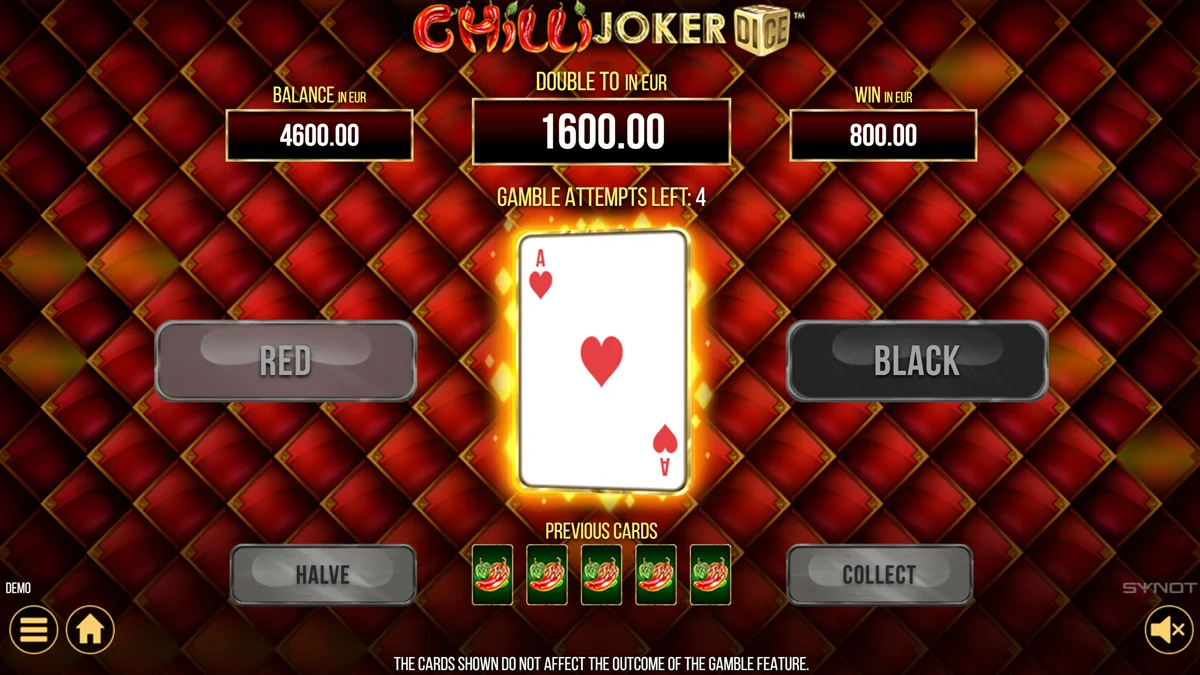 Chilli Joker Dice Gamble