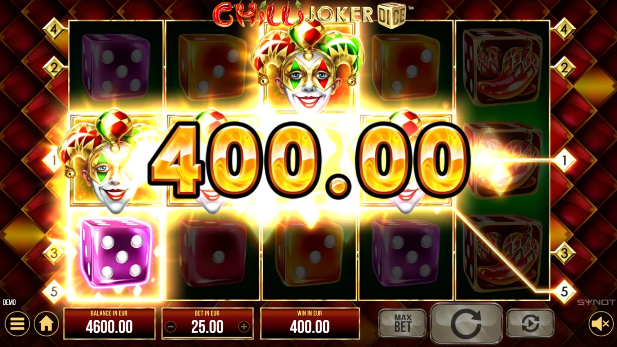 Chilli Joker Dice Win