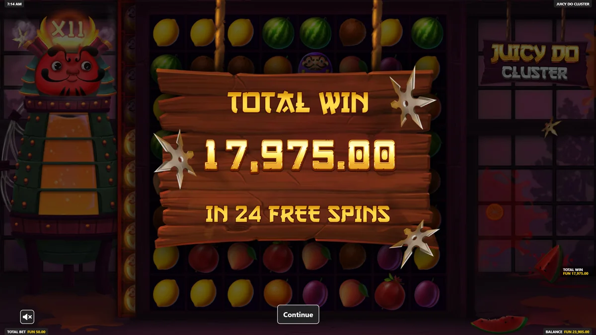 Juicy Do Cluster Free Spins Win