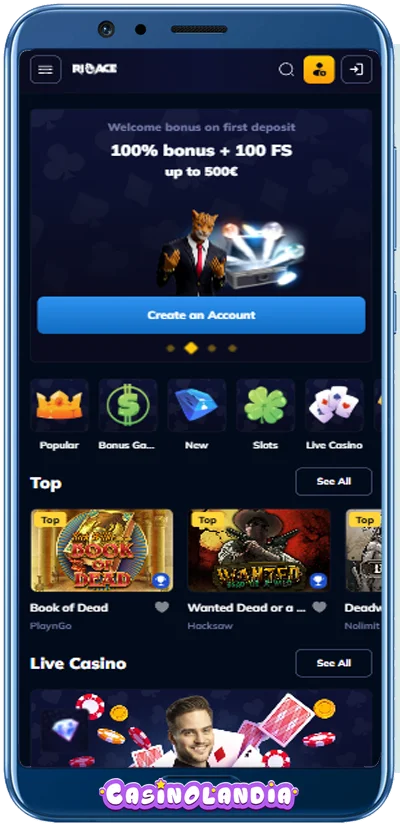 Rioace Casino Mobile App