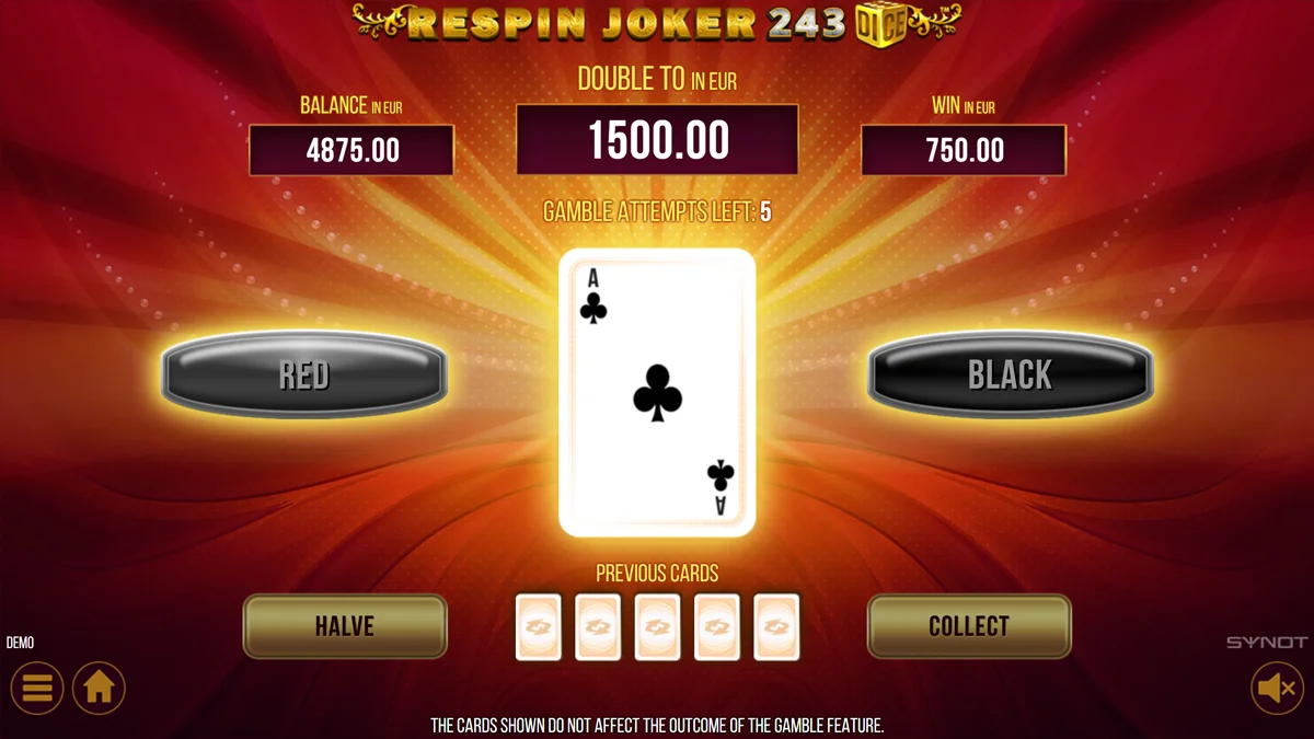 Respin Joker 243 Dice Gamble