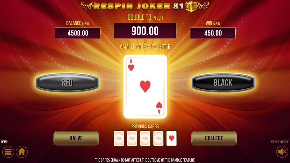 Respin Joker 81 Dice Gamble Round