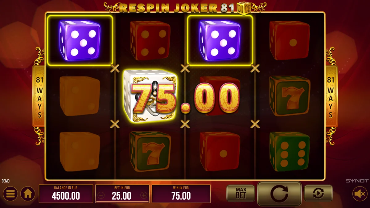 Respin Joker 81 Dice Win
