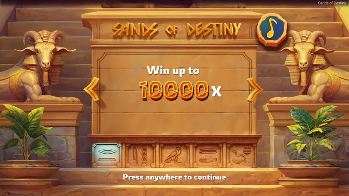 Sands of Destiny Homescreen