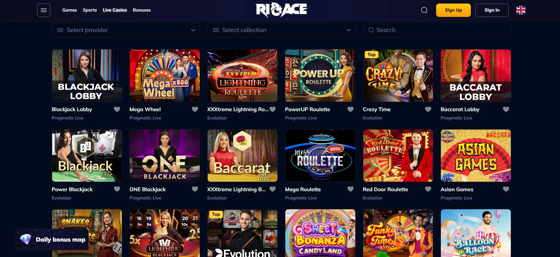 Rioace Casino Live Casino