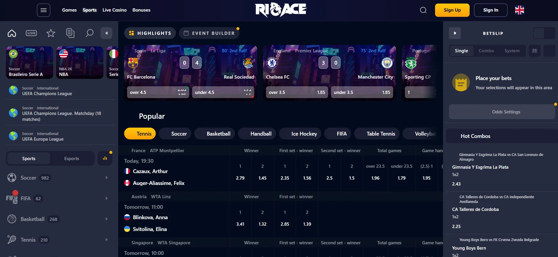 Rioace Casino Sportsbook