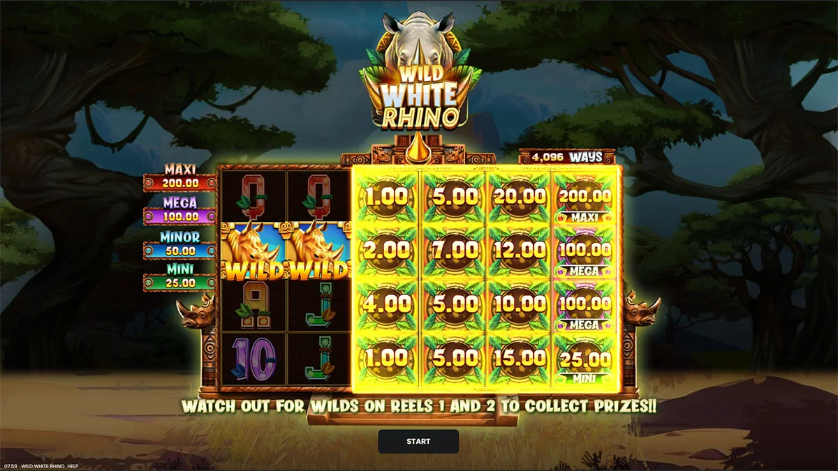 Wild White Rhino Homescreen