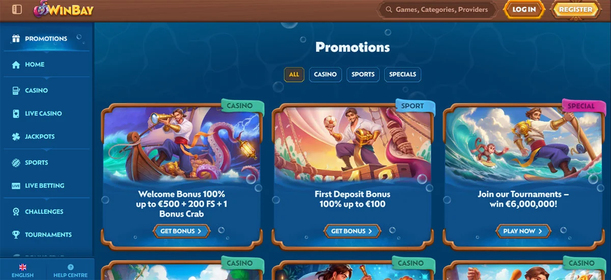 WinBay Casino Promotions