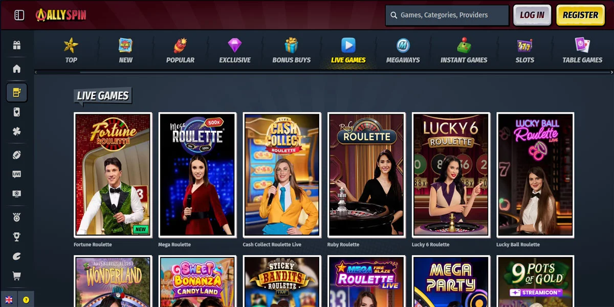 Allyspin Casino Live Games