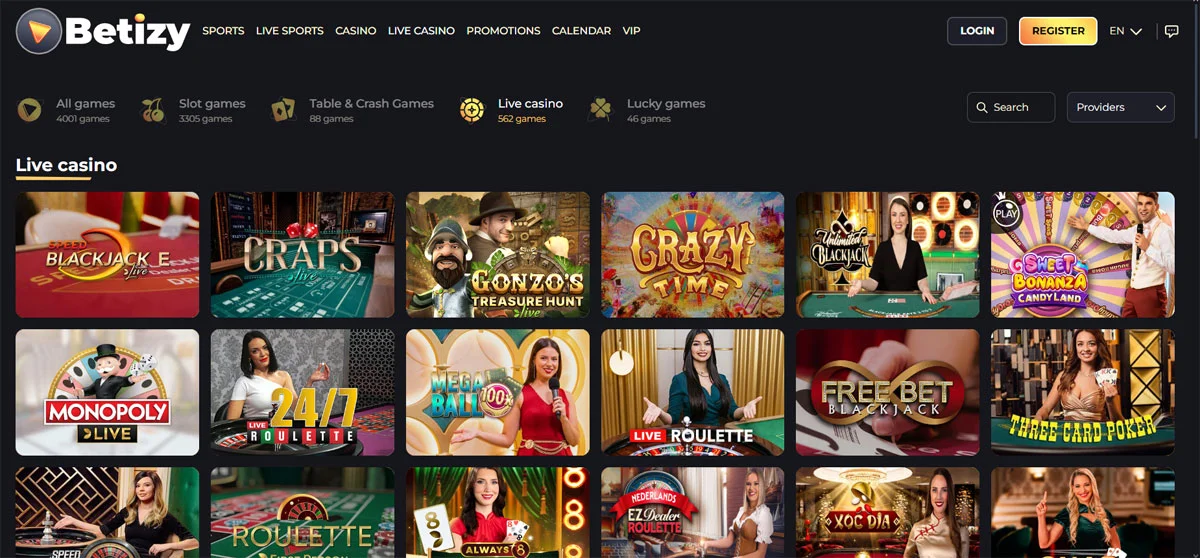 Betizy Casino Live Casino